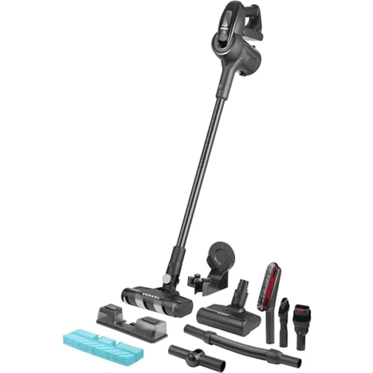 Sencor Svc 8776Bk 4In1, kabelloser Handstaubsauger mit 400W Digitalmotor, 25,2V Akku, HEPA-Zyklonfilter und Wischfunktion, schwarz – Bild 1