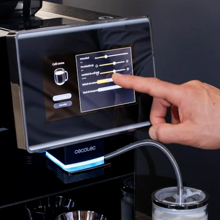 Cecotec Cremmaet Touch OCS, Superautomatischer Kaffeevollautomat mit 19 Bar Pumpe, 7-Zoll-Touchscreen und 400 g Kaffeebohnenreservoir – Bild 4