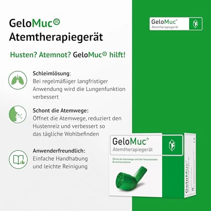 GeloMuc Atemtherapiegerät für chronische Atemwegserkrankungen, 1 Stück – Bild 2