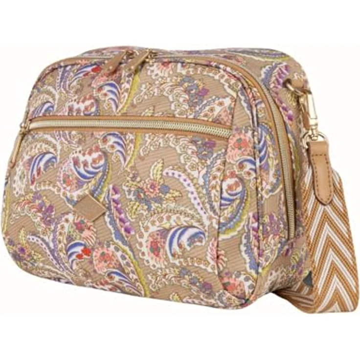 Oilily Lakshmi Paisley Umhängetasche, 24 cm, beige, 100% Polyester, kompakte Größe 24 x 9 x 18.5 cm – Bild 2