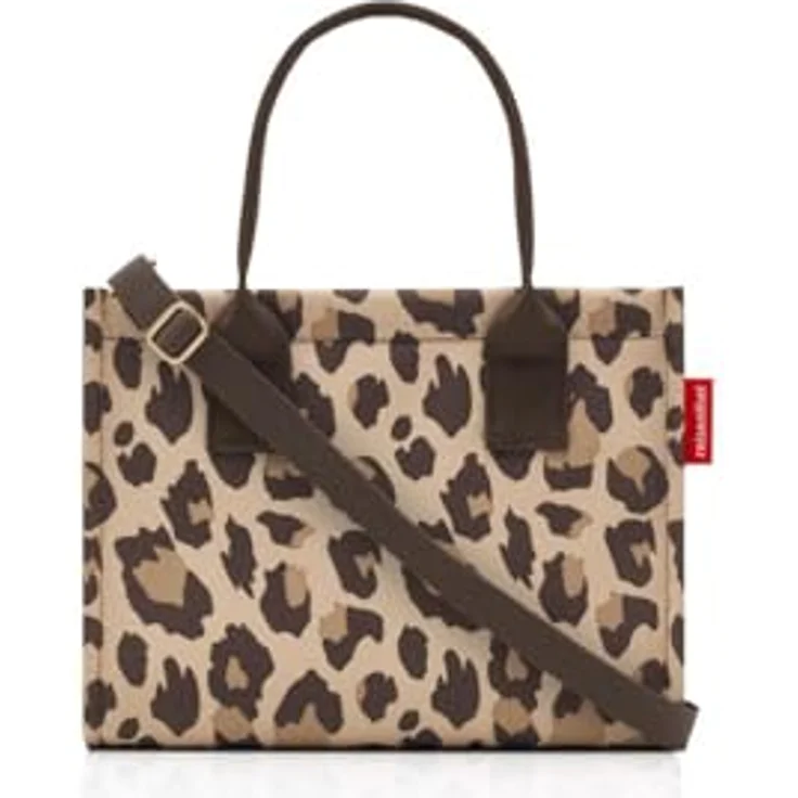 reisenthel daily shopper XS leo macchiato, Einkaufstasche mit Reißverschluss, wasserabweisend, 14x27x21 cm, Mehrfarbig – Bild 2
