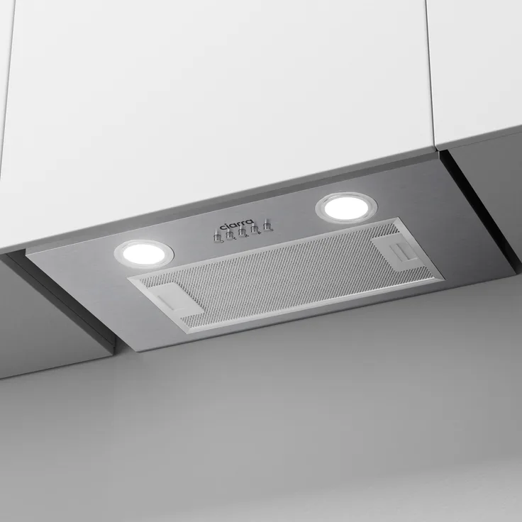 CIARRA VMS5913A, Unterbauhaube 52 cm, Dunstabzugshaube mit 300 m³/h Abluft, 3 Geschwindigkeitsstufen, LED-Beleuchtung