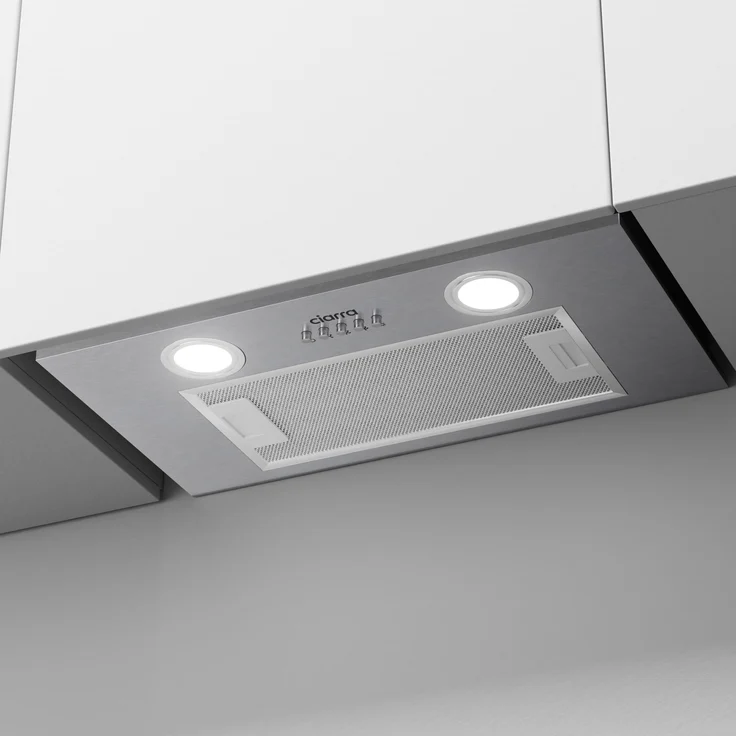 CIARRA VMS5913A, Unterbauhaube 52 cm, Dunstabzugshaube mit 300 m³/h Abluft, 3 Geschwindigkeitsstufen, LED-Beleuchtung