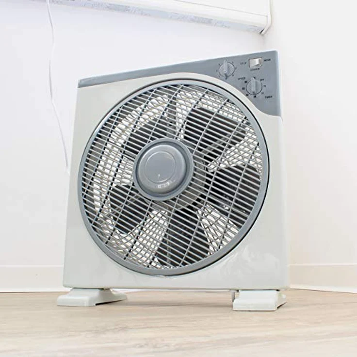 EAXUS Tischventilator Boxventilator - Kraftvoller 40W Fan für Tisch & Boden, Grau, mit Timer, Oszillationsfunktion, 3 Geschwindigkeitsstufen – Bild 8