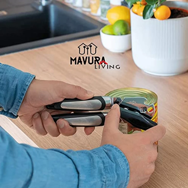 MAVURALiving Edelstahl Dosenöffner Universal Büchsenöffner mit Flaschenöffner Funktion Flaschen Dosen Büchsen Öffner Deckelöffner – Bild 2
