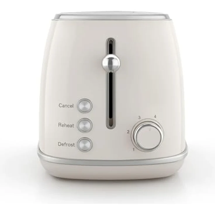 SWEISS Vintage-Toaster GRS8, 850 W mit 2 Schlitzen und 6 Bräunungsstufen, Beige – Bild 3