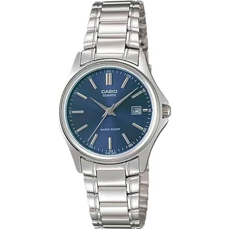 Casio Ltp1183a2a Watch One Size, Silbergrau/Blau