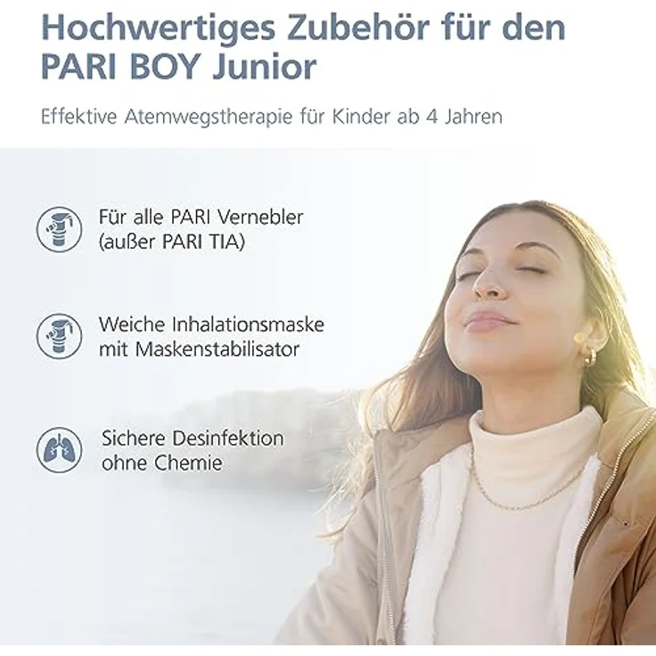 PARI Kindermaske soft mit Maskenstabilisator - Spiggy Inhalationsmaske für Kinder – Vernebler Maske für Ihr Inhalationsgerät BOY Zubehör – Bild 3