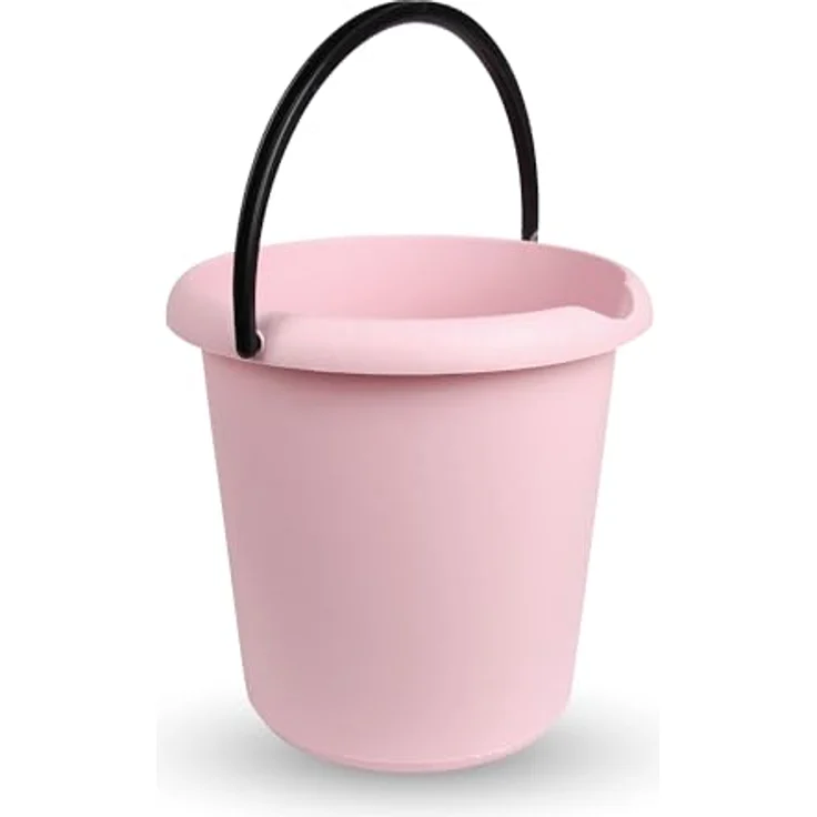 ProHome Putzeimer 5 Liter, BPA-freier Kunststoffeimer in Rosa oder Anthrazit mit Mess-Skala und Griffmulde, Made in EU – Bild 1