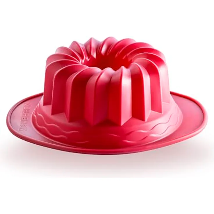 coox Gugelhupfform mit Haltegriffen 24 x 10 cm, antihaftende Premium Silikon Backform für Gugelhupf, blau - Jetzt noch einfacher zu backen.