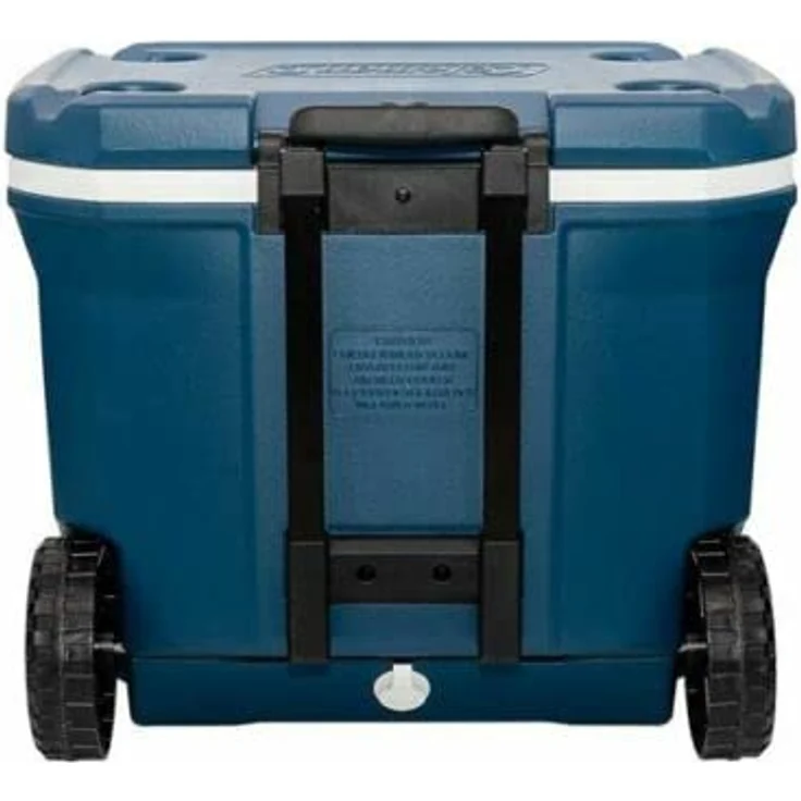 Coleman 50QT Xtreme Wheeled passive Kühlbox, mit Rollen, 47 Liter, Teleskopgriff, PU-Schaumisolierung, blau – Bild 4