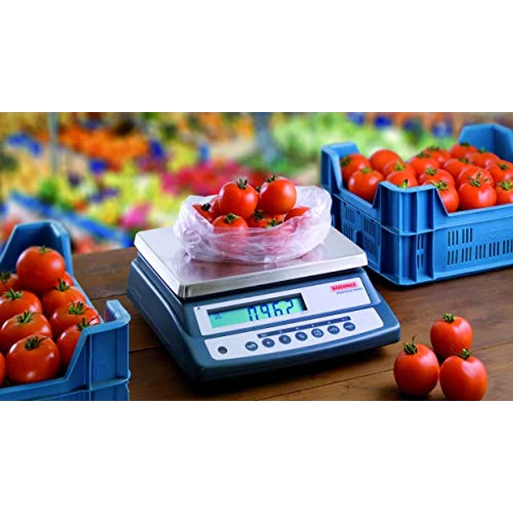 Soehnle Kompaktwaage, Küchenwaage bis 15 kg, 0,5 g Ablesegenauigkeit, Edelstahl Wägeplatte, Schwarz – Bild 5