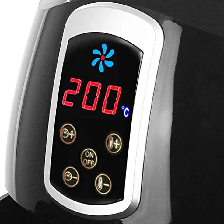 EPIQ 80000530 Air-Fryer Heißluft-Fritteuse, Digitales Display 3,6 Liter, 1400 W, schwarz – Bild 5