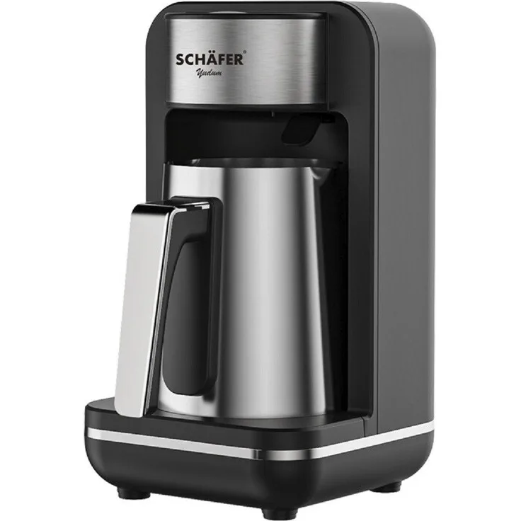 Elektronik SCHÄFER Mokkamaschine Kaffeekocher 250 ml – 400W, Edelstahlheizplatte und Überlaufschutz