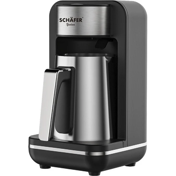 Elektronik SCHÄFER Mokkamaschine Kaffeekocher 250 ml – 400W, Edelstahlheizplatte und Überlaufschutz