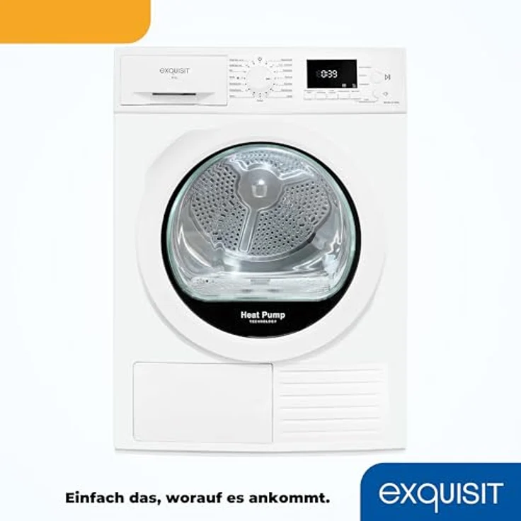 Exquisit Wärmepumpentrockner TWP903-410 weiss | 9 kg Fassungsvermögen | Energieeffizienzklasse A++ | Kindersicherung | Auto Abschaltung – Bild 5