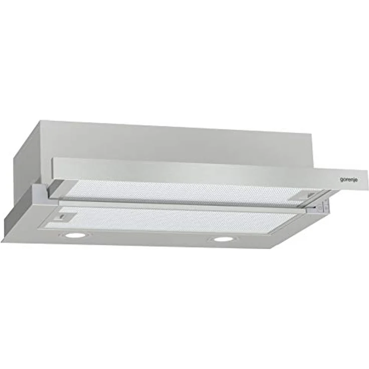 Gorenje Essential TH62E4X, Motorhaube, ausziehbar, Breite: 60 cm, Tiefe: 30.6 cm, Absaugung und Rückführung (mit zusätzlichem Rückführungsset), rostfreier Edelstahl – Bild 2