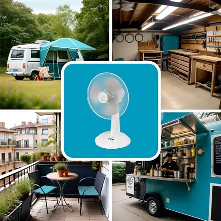 Suntec CoolBreeze 3000 TV Tischventilator, 30 cm, 40 Watt | Tisch Ventilator 3 Stufen, Tragbar | Windmaschine Weiss | Fan für Schreibtisch, Schlafzimmer, Büro, Bürotisch, Wohnung | von SUNTEC – Bild 4