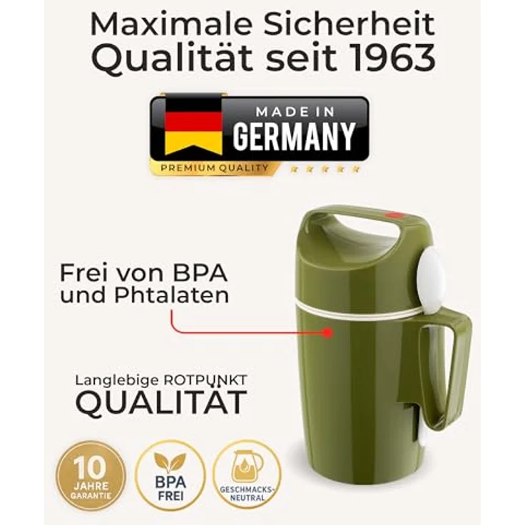 ROTPUNKT Speisegefäß 850 Dirk 0,85 l | BPA frei | Glaseinsatz | hochwertig | Olive – Bild 4
