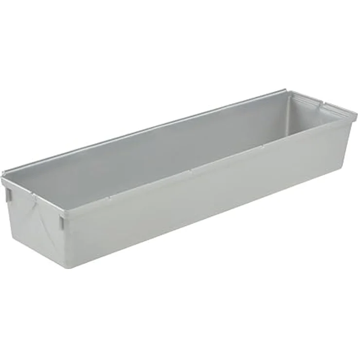 ok Schubladeneinsatz, (B)80 x (T)300 x (H)50 mm, PP, silber – Bild 2