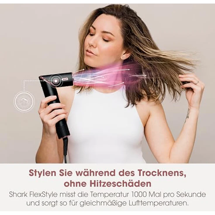 SHARK HD426EU FlexStyle 3-in-1 Haarstyler / Haartrockner mit 3 Styling-Aufsätzen, Schwarz – Bild 6