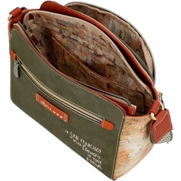 Anekke Peace & Love Umhängetasche, mehrfarbig, 28 cm x 10.5 cm x 19 cm, 100% Polyester – Bild 8