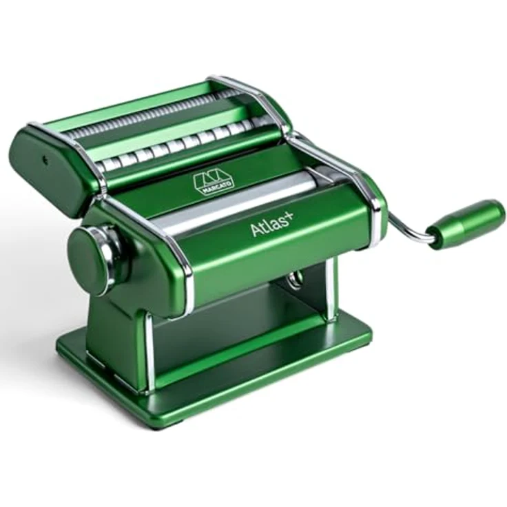 Marcato Atlas+, Nudelmaschine aus eloxiertem Aluminium für Lasagne, Fettuccine, Tagliolini und Spaghetti, 4-in-1, hergestellt in Italien, kompatibel mit zusätzlichem Zubehör – Bild 1