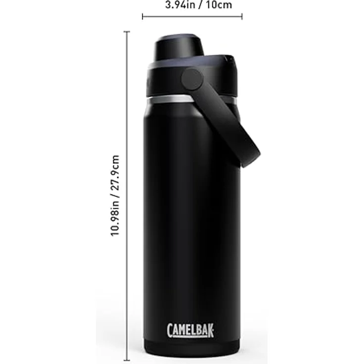 CAMELBAK Thrive Chug Wasserflasche aus isoliertem Edelstahl, 600 ML, auslaufsicher, spülmaschinenfest, leicht zu tragen, Schwarz – Bild 4