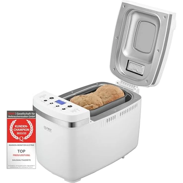TZS First Austria Multifunktionaler Brotbackautomat | 14 Programme | Zutatenspender | Teigmenge 900g und 1350g | einstellbare Bräunungsgrade | Timer | Warmhaltefunktion | automatische Abschaltung – Bild 1