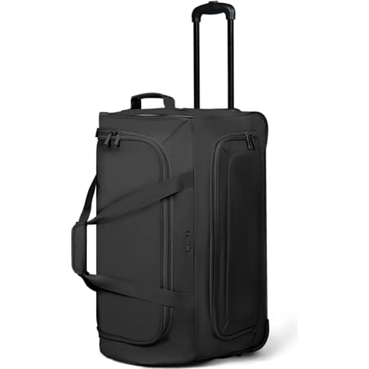 Redolz Duffle Essentials, 2 Rollen Reisetasche mit 80 l Stauraum, Schwarz, arretierbarer Griff und robuste Polyester-Konstruktion – Bild 6