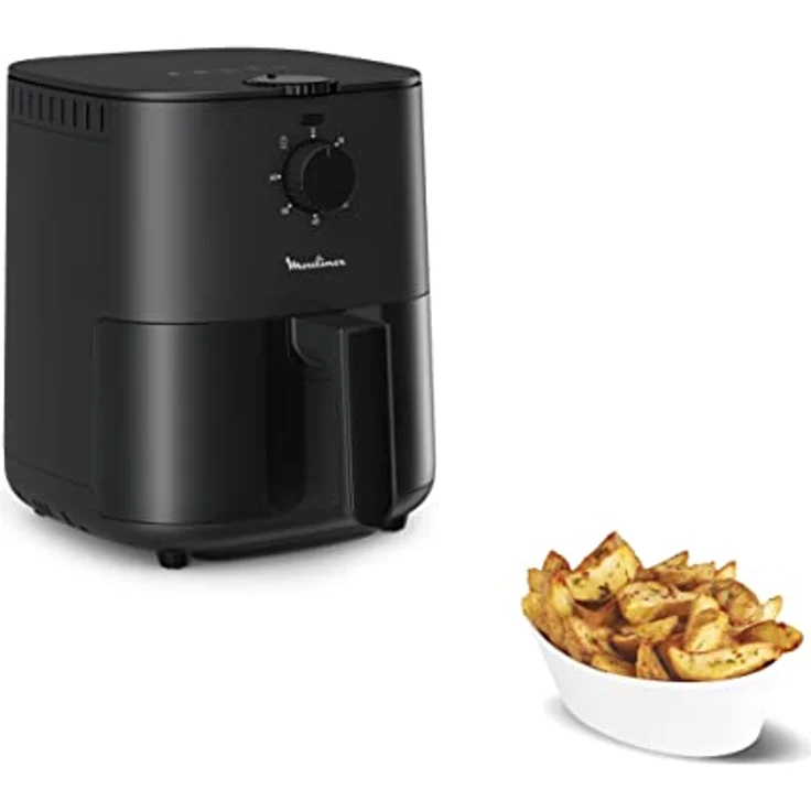 Moulinex Easy Fry Essential EZ1308 Heißluftfritteuse, mit wenig oder ohne Öl, manuelle Steuerung, 5 Programme, gesunde Mahlzeiten, Fassungsvermögen 3,5 l/1 kg, bis zu 4 Personen, Schwarz – Bild 2