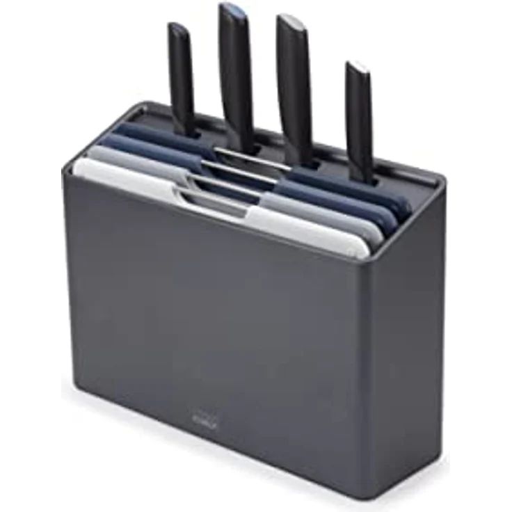 Joseph Joseph Schneidebrett Folio™ Plus, Polypropylen, (Set, 9-St), japanische Edelstahlklingen, elegant und praktisch sortiert, farbkodierte Bretter – Bild 2