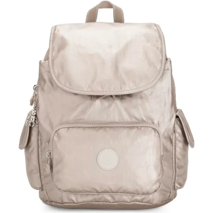 Kipling Basic Plus City Rucksack, 30 cm, roségold, 100% Polyamid, metallic glow – Bild 1