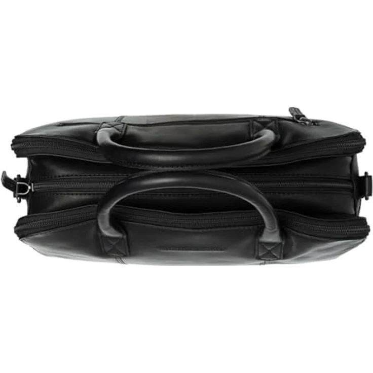 The Chesterfield Brand Layton Schultertasche, Leder 35 cm, Schwarz mit Handyfach und verstellbarem Umhängeriemen – Bild 3