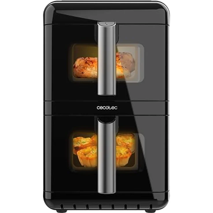 Cecotec Cecofry DuoLevel 12000 Window, Luftfritteuse ohne Öl mit 12 l Kapazität, 2900 W, 2 Behälter, Touchpanel, 10 Menüs, Temperatur 40 – 200 °C – Bild 1
