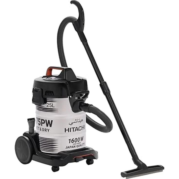 HITACHI CV-975 PW, 3-in-1 Profi-Nass- & Trockensauger mit 25L Edelstahl-Tank, 1600W, silber/schwarz – Bild 3
