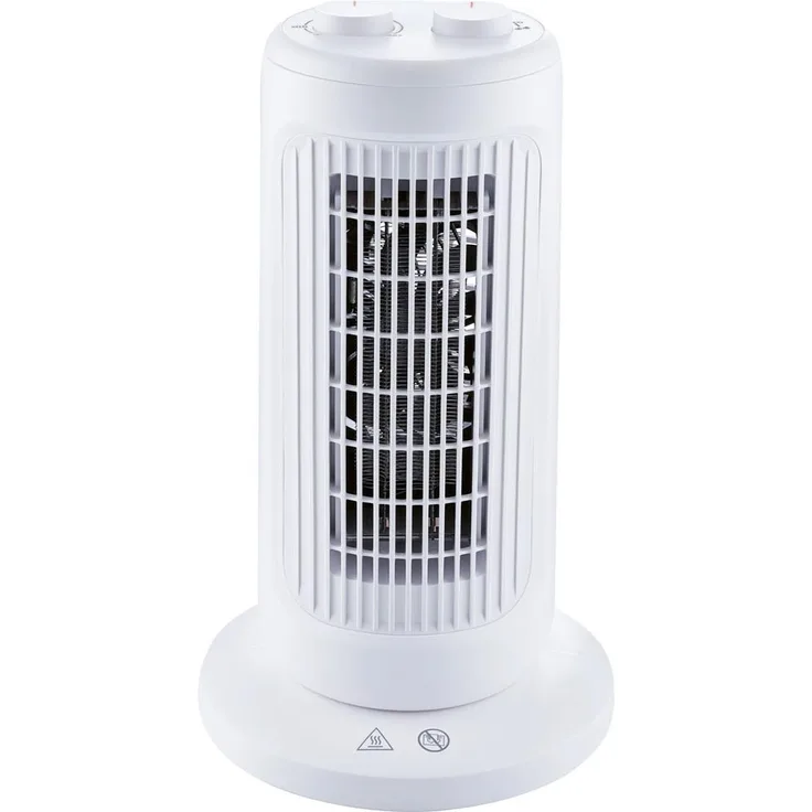 TRONIC Turm-Heizlüfter TTHL 1500 B1, 1500W Heizgerät mit 2 Heizstufen, weiß, inkl. Frostschutzfunktion und Kipp- und Überhitzungsschutz