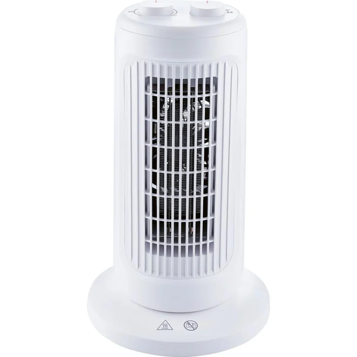 TRONIC Turm-Heizlüfter TTHL 1500 B1, 1500W Heizgerät mit 2 Heizstufen, weiß, inkl. Frostschutzfunktion und Kipp- und Überhitzungsschutz
