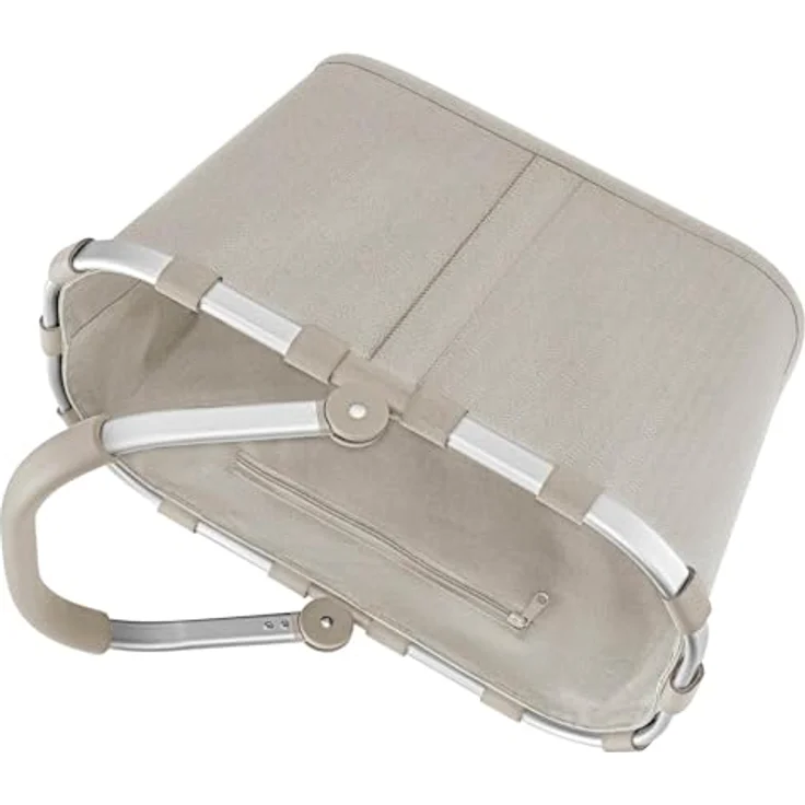 Reisenthel carrybag Shopper, zusammenklappbarer Einkaufskorb mit stabilem Aluminiumrahmen, wasserabweisendes Polyester, nude – Bild 4