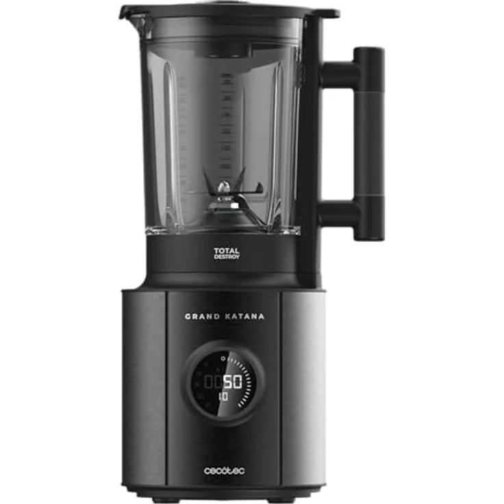 Cecotec Standmixer Grand Katana 2700MAX Total Destroy Screen B, 2700W Leistung, 8-Klingen-Messer mit schwarzer Titanbeschichtung, 1,8L Glasgießer – Bild 2