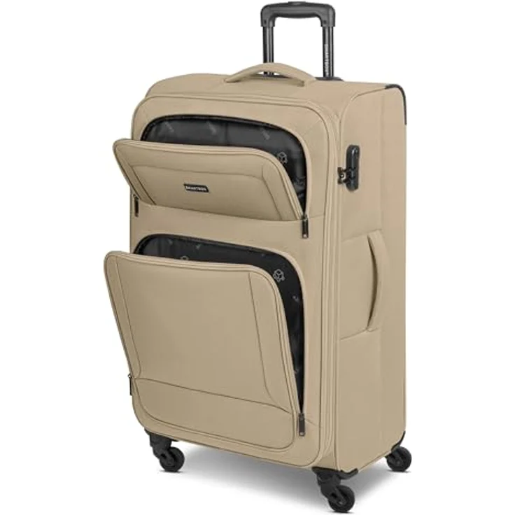 SMARTBOX großer Weichgepäck Check-in Koffer für Damen & Herren | Großer XL Trolley 46 x 31 x 78 cm | 4 Rollen & Zahlenschloss | erweiterbar mit Dehnfalte | leichte 3,6 kg (Edition 04) – Bild 3