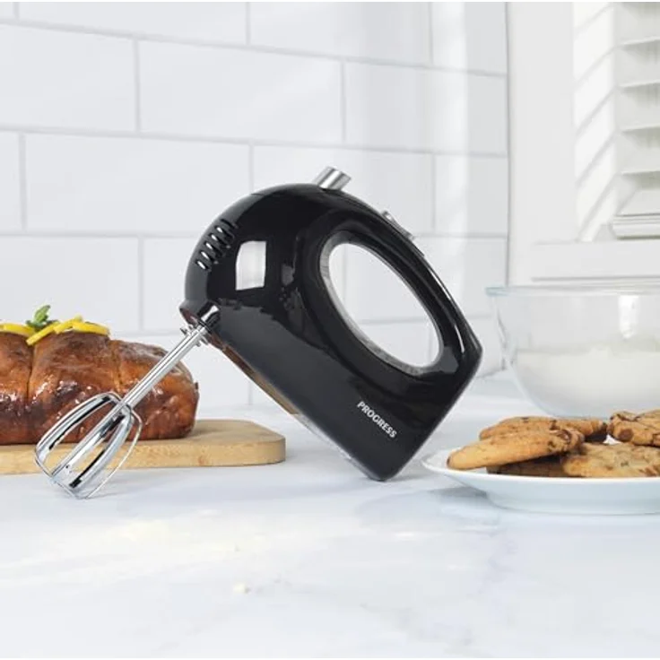 Progress EK5901PVDE Handmixer – elektrischer Handquirl mit 5 Geschwindigkeitsstufen, Auswurffunktion, 250 W, schwarz, ideal für Plätzchenteig und Kuchenteig – Bild 5
