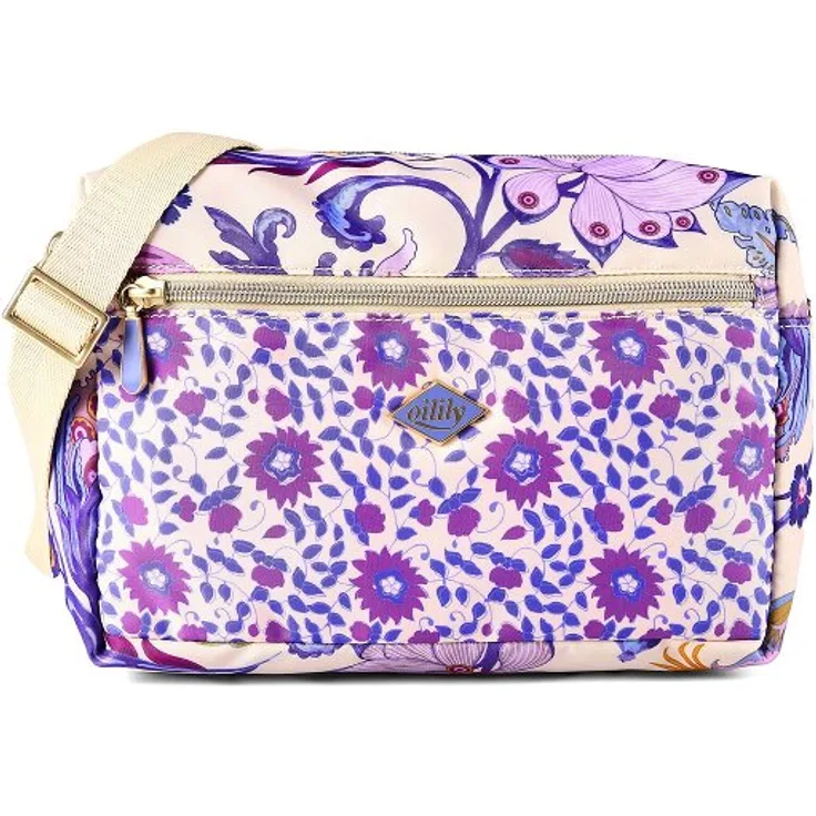Oilily Sapphire Chintz Umhängetasche, lila, 24 cm x 10 cm x 16 cm, 100% Polyester