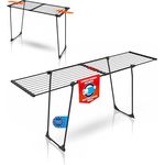 BigDean Wäscheständer ausziehbar 20m Trockenlänge in Anthrazit - Wäschetrockner Ständer mit Rollen - Wäscheständer zusammenklappbar & Made in Europe