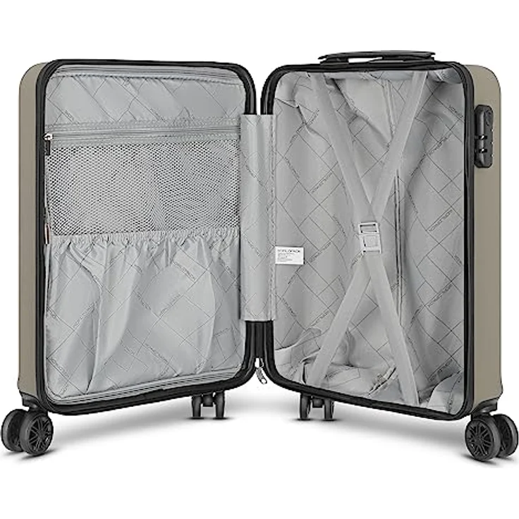 Worldpack New York 2.0 Handgepäck Koffer | Hartschalen Kabinentrolley mit 4-Rollen-System, arretierbarer Tragegriff und Zahlenschloss | 38 cm x 22 cm x 55 cm - 2,6kg – Bild 5