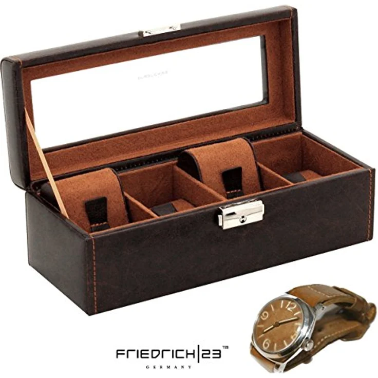 Friedrich Uhrenbox mit Sichtfenster Bond 4 braun – Bild 3