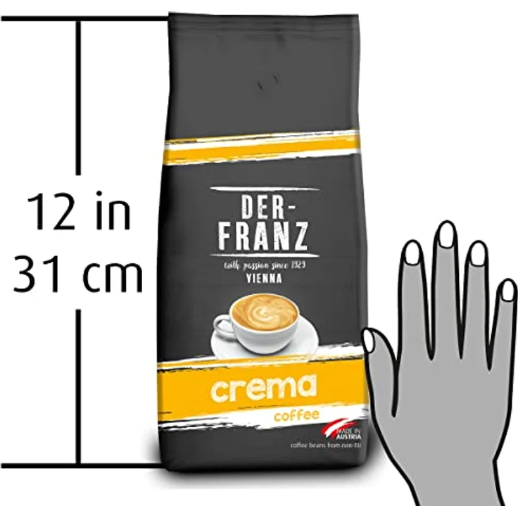 Der-Franz Crema-Kaffee UTZ, ganze Bohne, 1000 g – Bild 8
