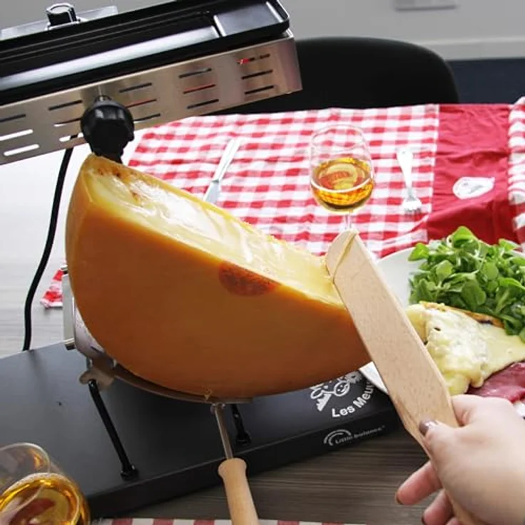 LITTLE BALANCE 8752 Savoyarde, Raclette für 8 Personen mit verstellbarer Heizrampe, Grillfunktion, PFAS-frei, Edelstahl/Schwarz, 850 W – Bild 5