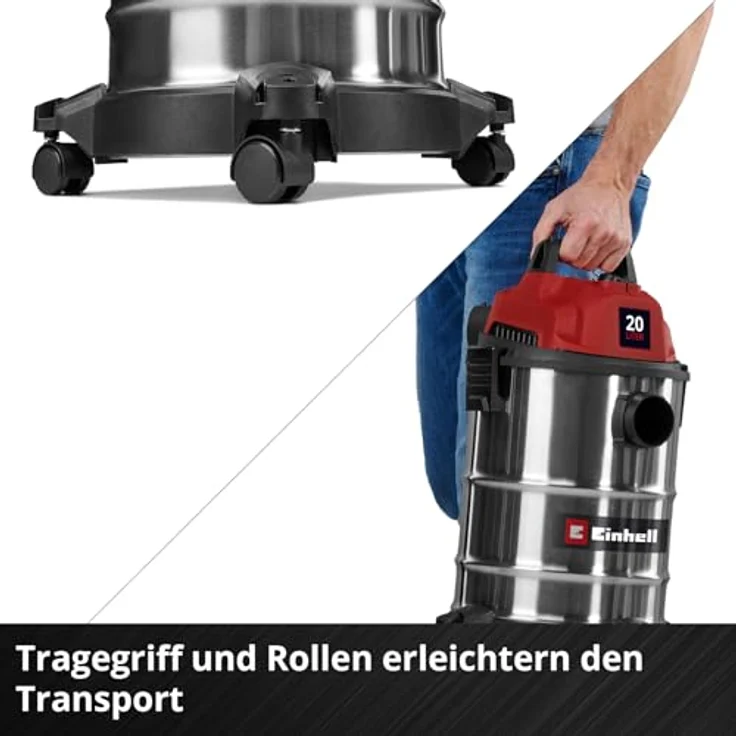 Einhell TC-VC 3055 SA, Nass-Trockensauger mit 900 W, 30 l Edelstahlbehälter und automatischer Gerätesteckdose – Bild 7