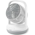 Philips Tischventilator Serie 2000, leistungsstark und extrem leise, 23 dB, Luftumwälzung, 180° Neigung, 12-Stunden-Zeitschaltuhr, CX2050, Weiß